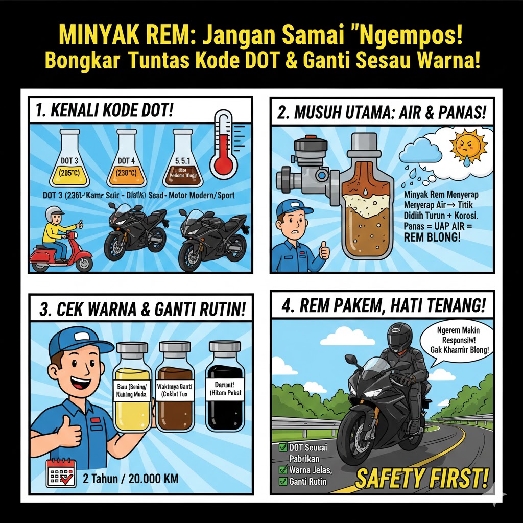 💧 Minyak Rem: Si Cairan "Sakti" Penentu Takdir! Jangan Asal Pilih Kalau Gak Mau Rem "Ngempos"!