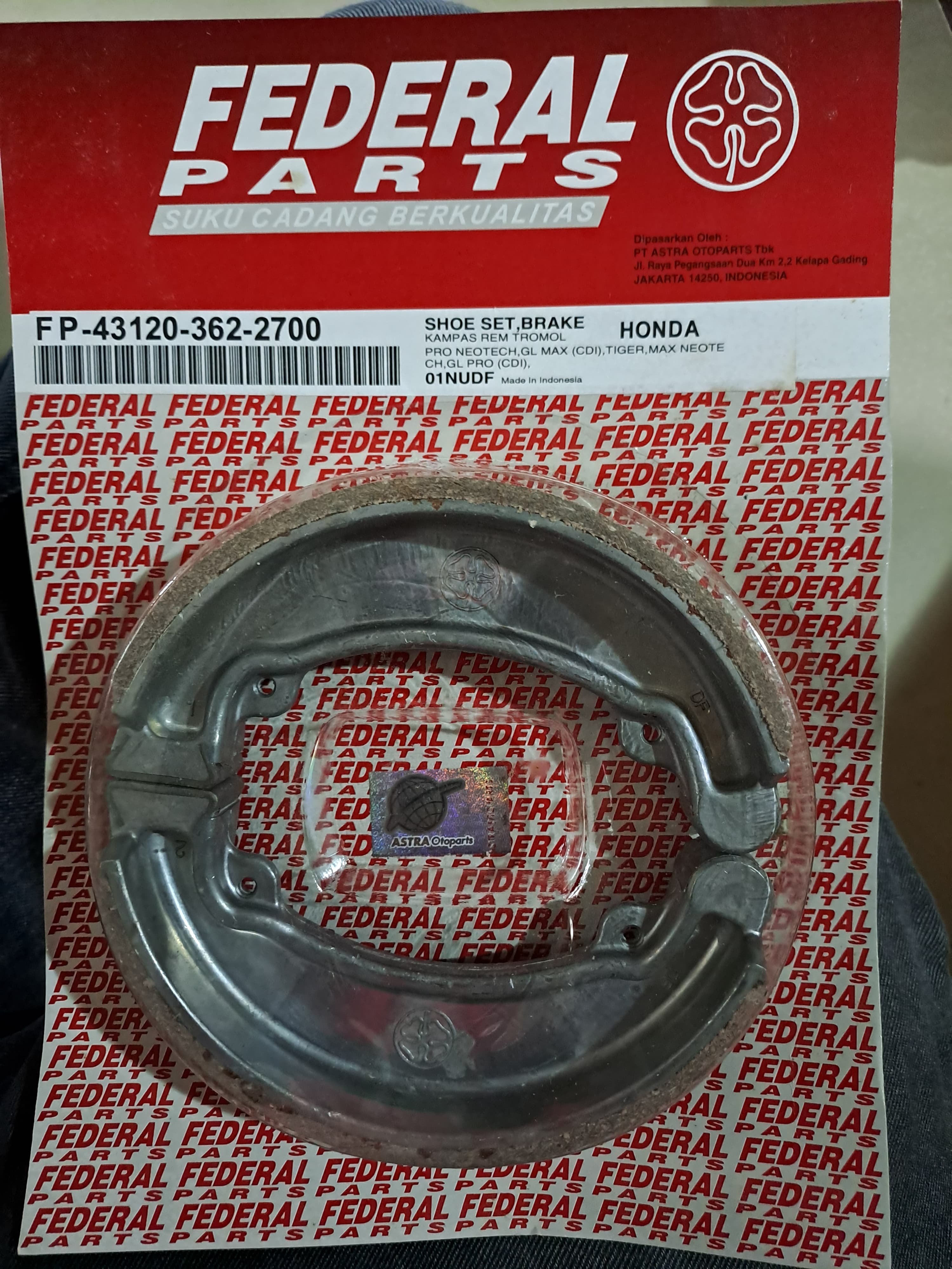 Kampas Rem Belakang GLPRO / GLMax / Neotech / Tiger / Megapro Lama