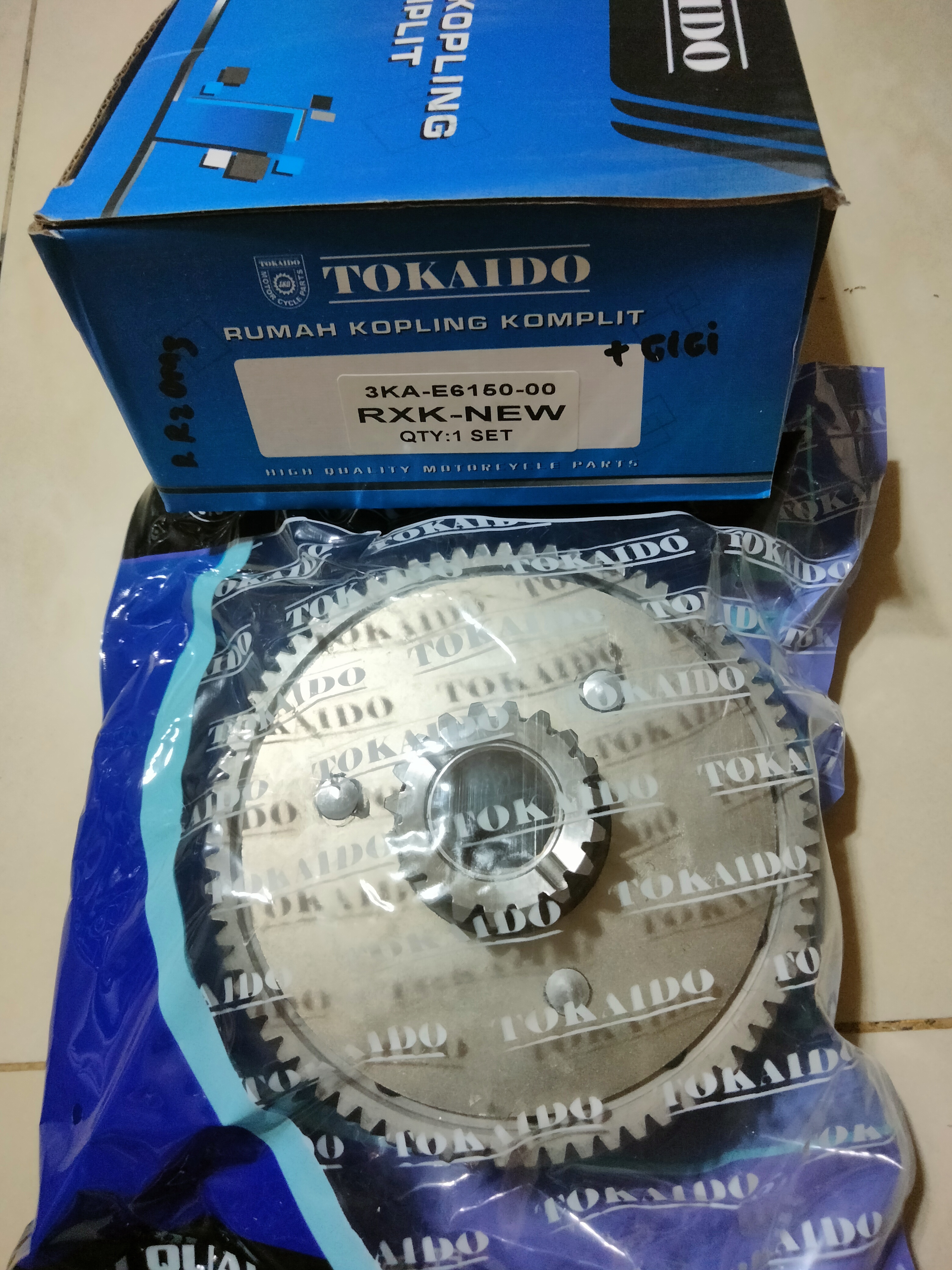 Rumah Kampas Kopling Rxking Lama - New (Aluminium) + Gigi Primary (3KA-E6150-00)